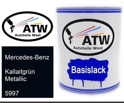 Mercedes-Benz, Kallaitgrün Metallic, 5997: 1L Lackdose, von ATW Autoteile West.